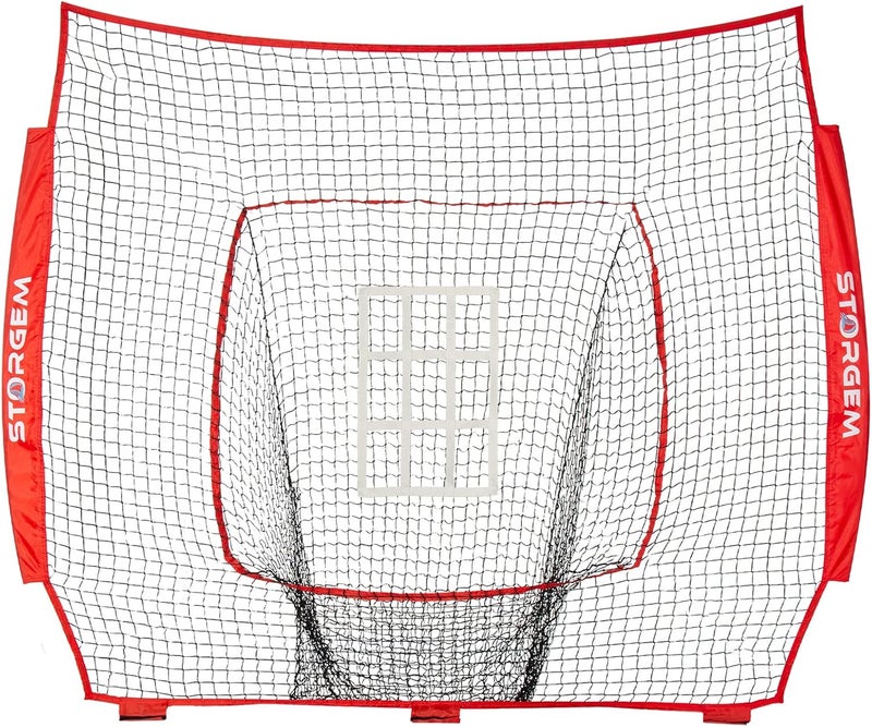 Storgem Replacement Net for Baseball, 7-Strand Knotless Polyester Net, Fits 7x7ft Size Baseball Bow Style Frames - Image 1